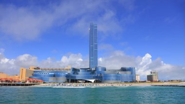 ATLANTIC ŞEHRİ NEW JERSEY - 5 Temmuz 2018 'de Atlantic City New Jersey' de Ocean View of Casinos.
