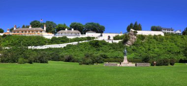 Mackinac Adası, Michigan, ABD, 21 Temmuz 2019: Fort Mackinac 1780 yılında inşa edildi ve artık stratejik bir amacı olmadığı için 1895 yılında bir fort olarak kapatıldı.
