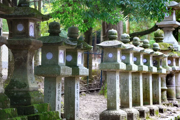 Nara Japan Серпня 2019 Rock Lanterns Nara Park Japan — стокове фото