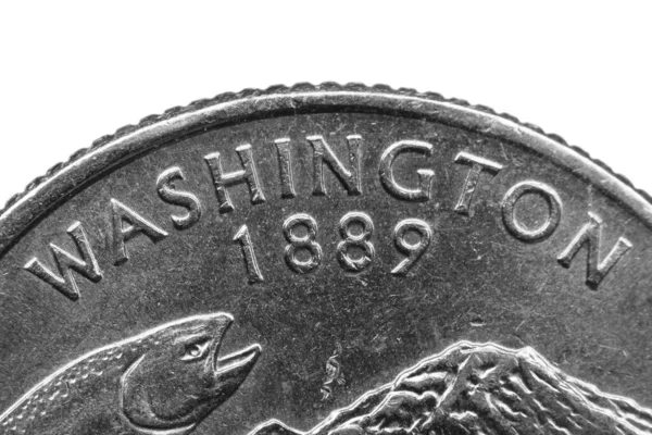 Washington Kvarts Mynt Extrem Närbild Skott — Stockfoto