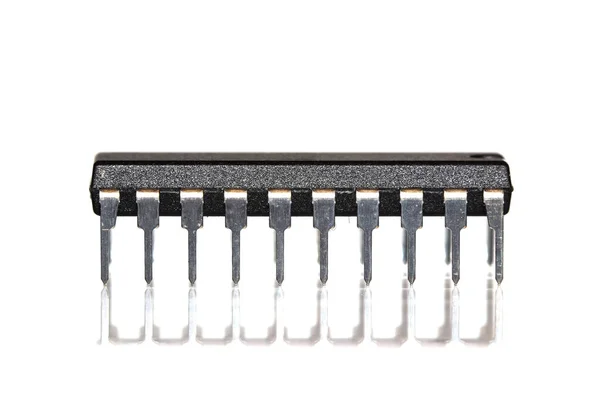 Electronic Chip Isolated White Background — Stock Photo, Image