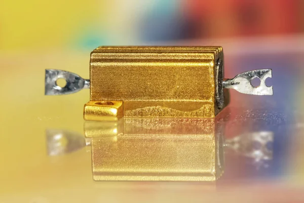 Close Shot Gold Micro Motor — Stock Photo, Image
