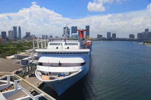 Miami Floride Juillet 2017 Port Miami Est Grand Port Passagers — Photo