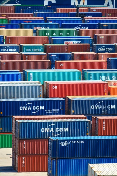 佛罗里达州迈阿密 2017年7月3日 迈阿密港集装箱码头是美国最大的货运港口之一 — 图库照片