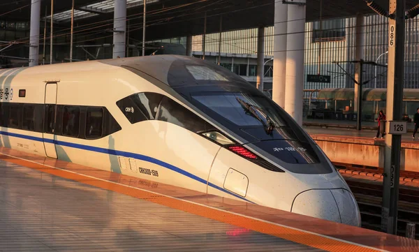 Wuxi Kina November 2019 Höghastighetståg Höghastighetståg Hsr Nätverk Kina Världens — Stockfoto