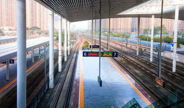 Wuxi Chine Novembre 2019 Train Grande Vitesse Réseau Ferroviaire Grande — Photo