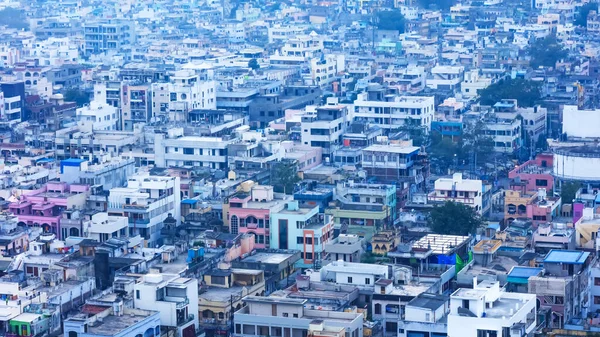 Vijayawada Ινδία Ιανουαρίου 2019 Αεροφωτογραφία Της Πόλης Στο Λυκόφως Στη — Φωτογραφία Αρχείου