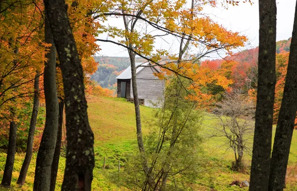 Velho Celeiro Abandonado Vermont Rural — Fotografia de Stock