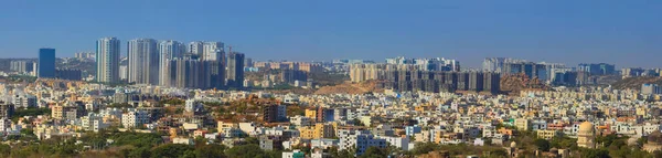 Хайдарабад Индия Декабря Суперпанорамный Вид Город Хайдарабад Шестой Численности Населения — стоковое фото