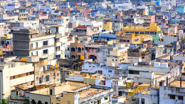 Vijayawada India Ocak 2019 Vijayawada Şehrinin Renkli Evleri Hindistan — Stok fotoğraf