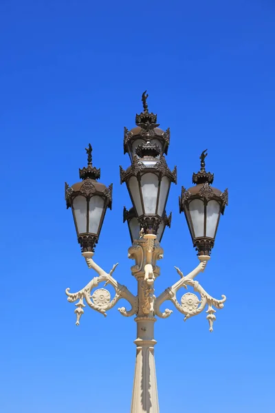 Traditional Decorative Lamp Post Blue Sky Background — Stock Photo, Image