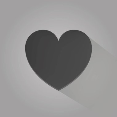 Kağıt kalp gri arka plan üzerinde izole