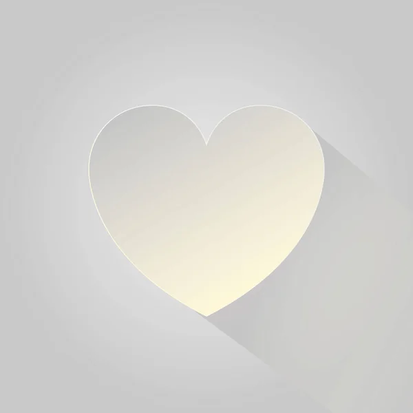 Papier coeur Fond isolé sur fond blanc — Image vectorielle