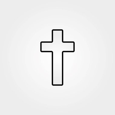 Çapraz. Christian Symbol. Vektör çizim.