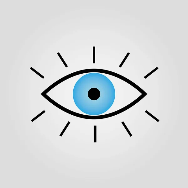 Azul ojo icono vector.Eps 10.Vector ilustración — Archivo Imágenes Vectoriales