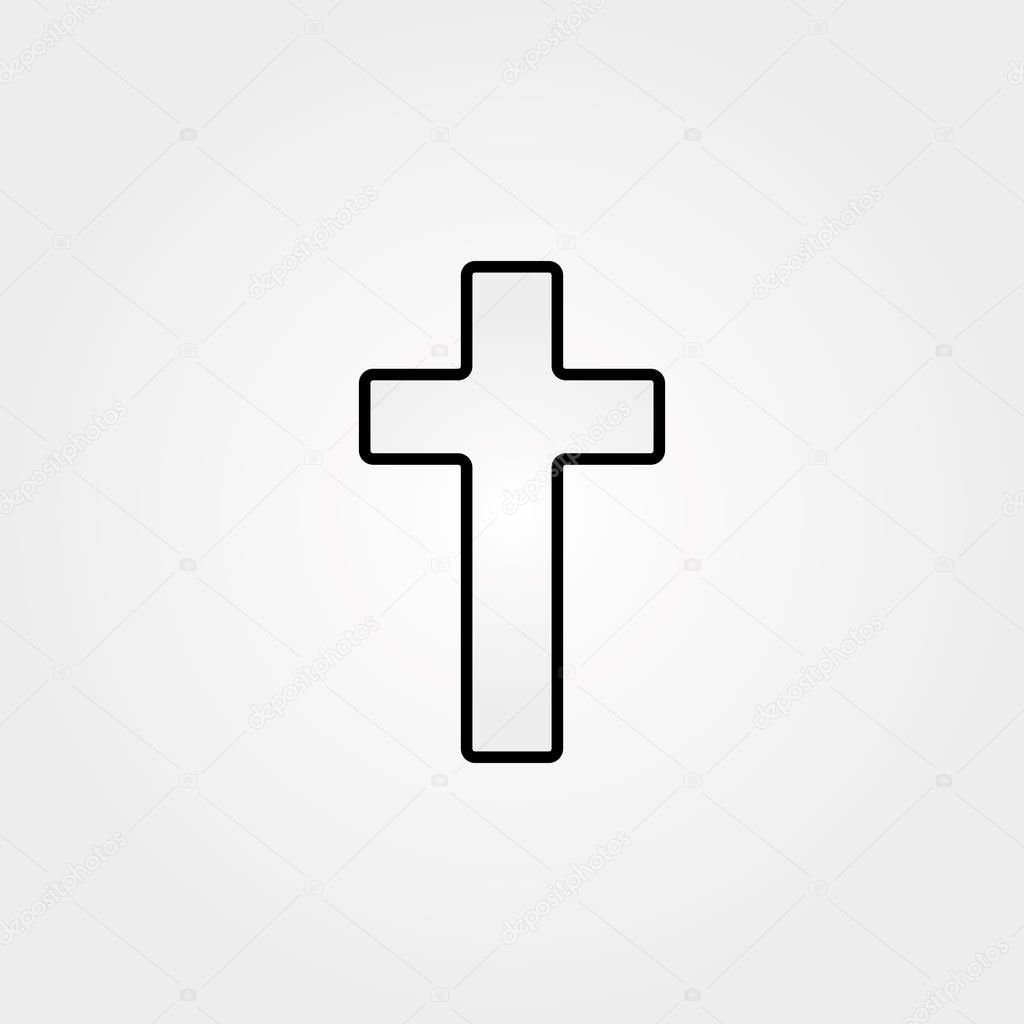 Cross. Christian Symbol. Vector illustration.
