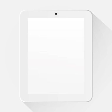 Beyaz ekran ile beyaz tablet bilgisayar