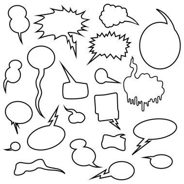 komik konuşma balonları küme. vektör resim