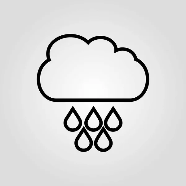 Soleil avec icône de pluie, vecteur meilleure icône plate — Image vectorielle