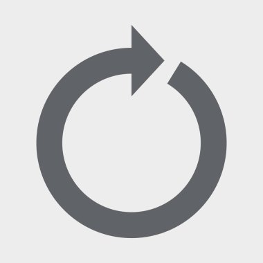 .Yuvarlak ok simgesi, vektör çizimini yeniden yükleyin. Eps 10