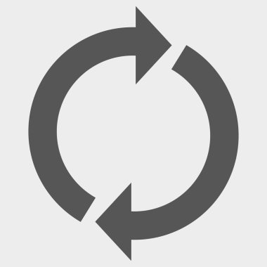 Yuvarlak ok simgesi, vektör çizimini yeniden yükleyin. Eps 10