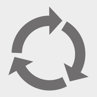 Yuvarlak ok simgesi, vektör çizimini yeniden yükleyin. Eps