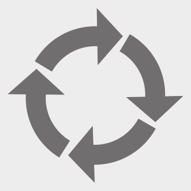 Yuvarlak ok simgesi, vektör çizimini yeniden yükleme