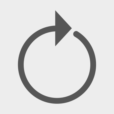 Yuvarlak ok simgesi, vektör çizimini yeniden yükleyin. Eps