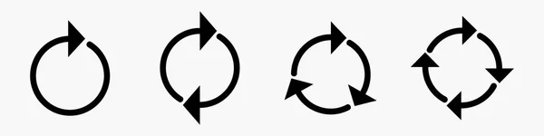 Setas circulares sinal ícone conjunto vetor. Eps 10 . — Vetor de Stock