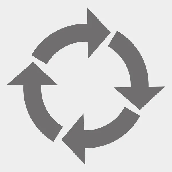 Icono de flecha redonda, ilustración vector de recarga — Vector de stock