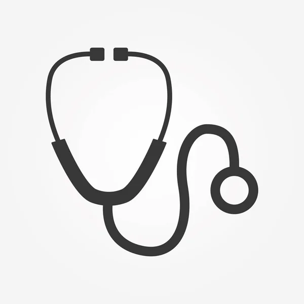 Ícone de estetoscópio - Medical Health Care Symbol Glyph Vector illustration — Vetor de Stock