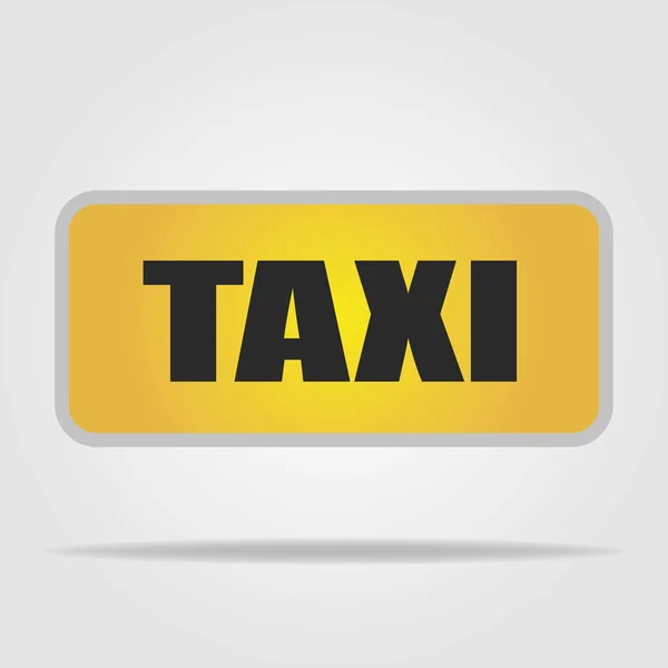 Vektor design av platt ikon, gul taxi skylt för biltak på isolerad bakgrund. — Stock vektor