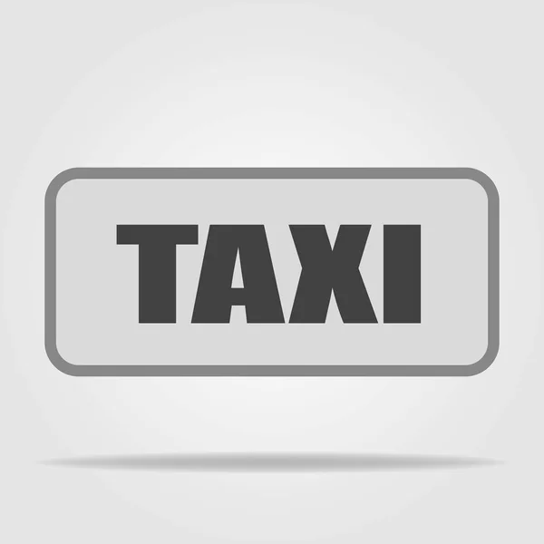 Wektor projekt płaski ikona, żółty znak taxi na dachu samochodu na białym tle. — Wektor stockowy