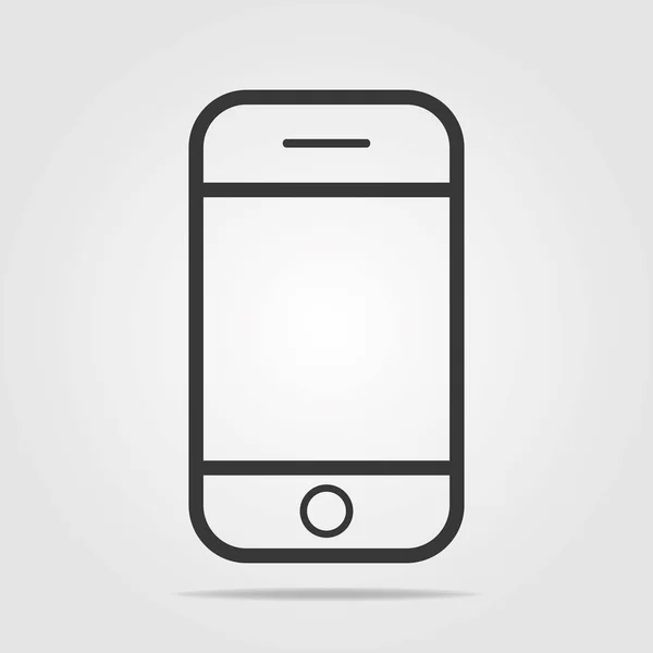 Icono de teléfono inteligente en estilo plano de moda aislado sobre fondo blanco. Icono de vector de símbolo móvil — Vector de stock