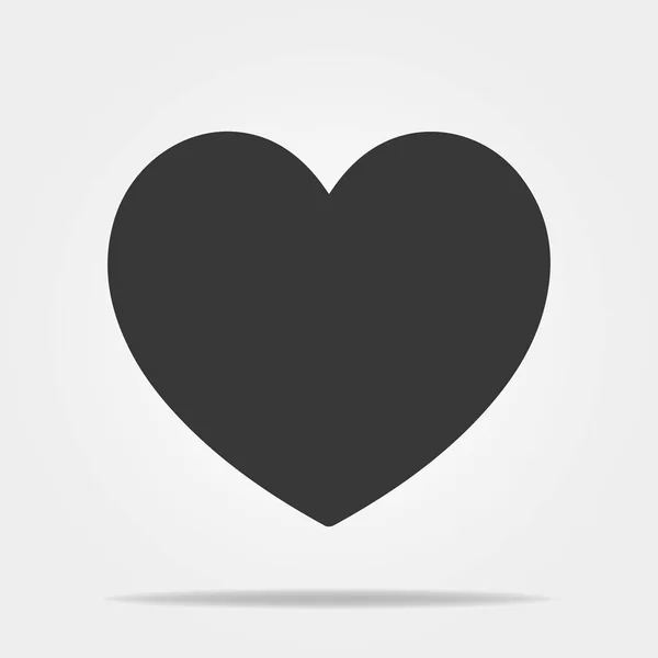 Icono del vector del corazón, símbolo del amor. Signo de San Valentín, emblema aislado sobre fondo blanco, estilo plano para diseño gráfico y web, logotipo. EPS10 — Archivo Imágenes Vectoriales