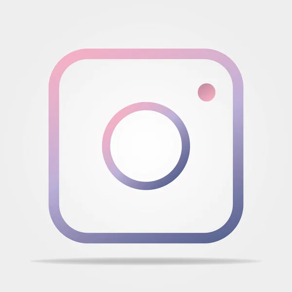 Photo camera cut identity template icon design element — Stock Vector