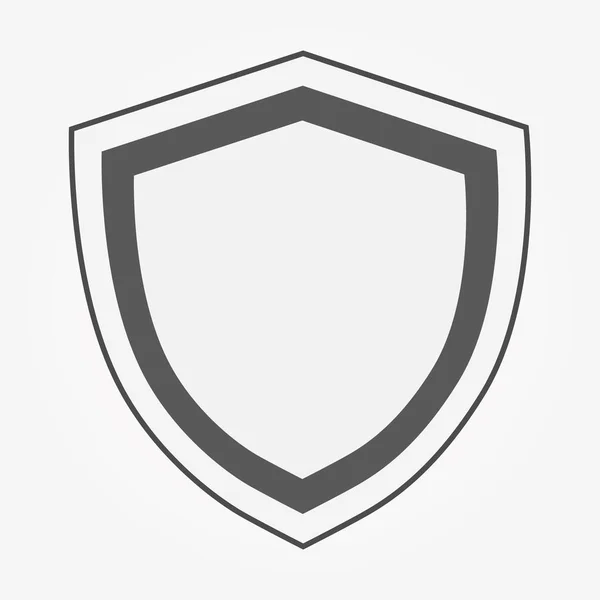Escudo Icono en estilo plano de moda aislado sobre fondo gris. Símbolo de escudo para el diseño de su sitio web, logotipo, aplicación, interfaz de usuario. Ilustración vectorial, EPS10 . — Vector de stock