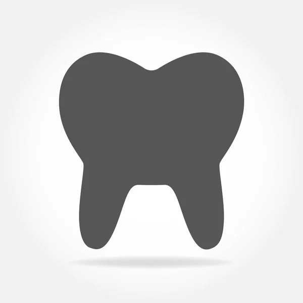 Зубная икона в трехмерном плоском стиле, изолированная на сером фоне. Символ стоматологии для дизайна вашего сайта, логотипа, приложения, пользовательского интерфейса. Векторная иллюстрация, EPS10 . — стоковый вектор