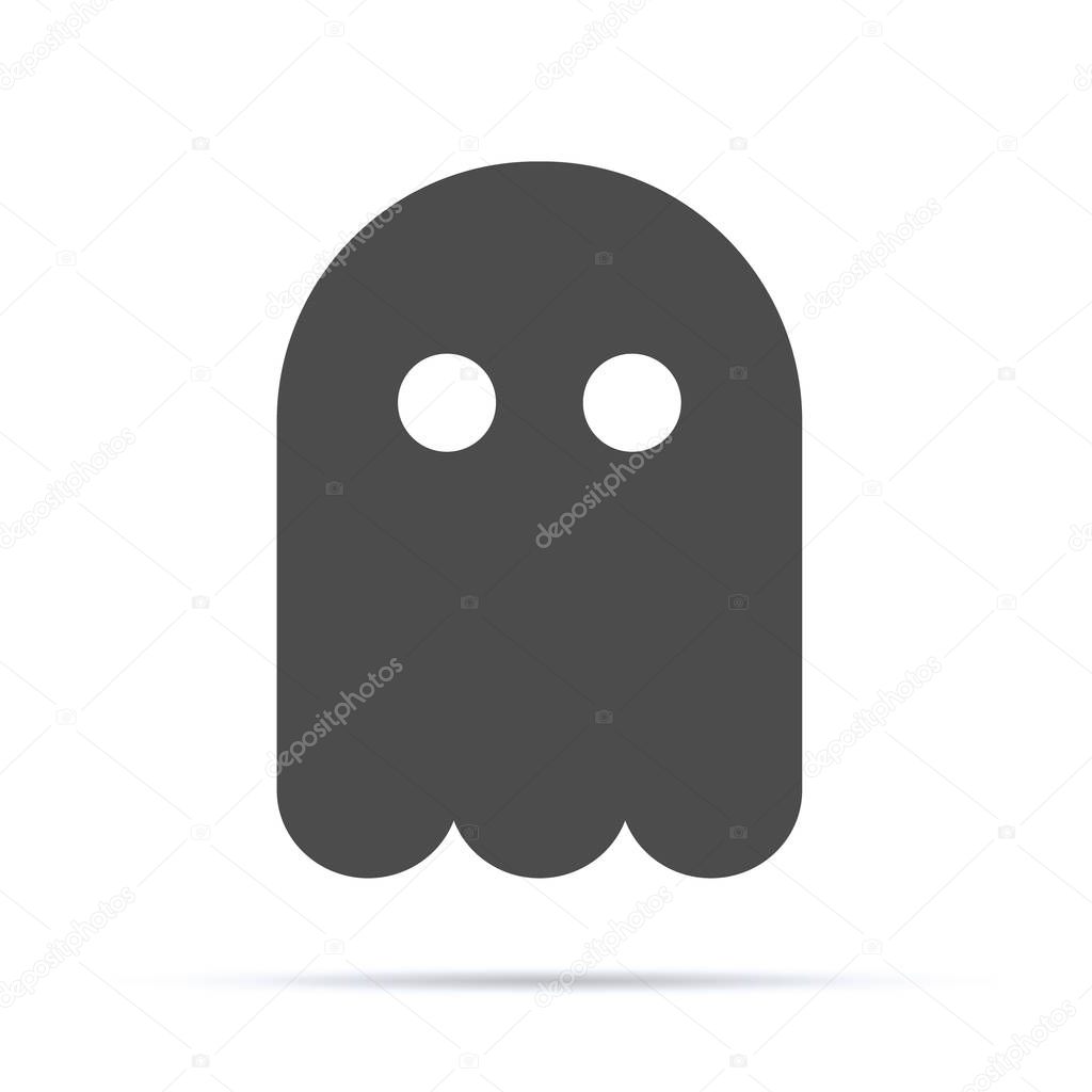 ghost, just icon. creative poster for Halloween. Vector illustration.