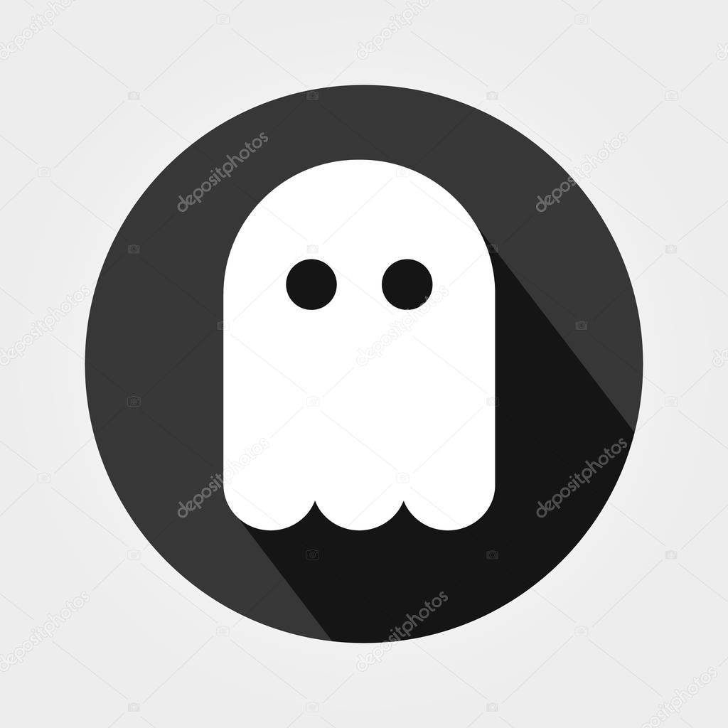 ghost, just icon. creative poster for Halloween. Vector illustration