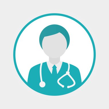 doktor simgesi. tıbbi işaret. vektör sembolü beyaz arka plan Eps10 izole