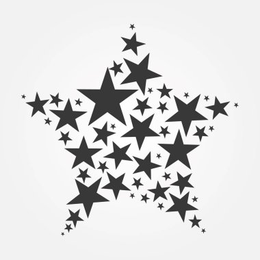 Yıldız. Beyaz arka plan üzerinde yıldız tasarım dövmeler