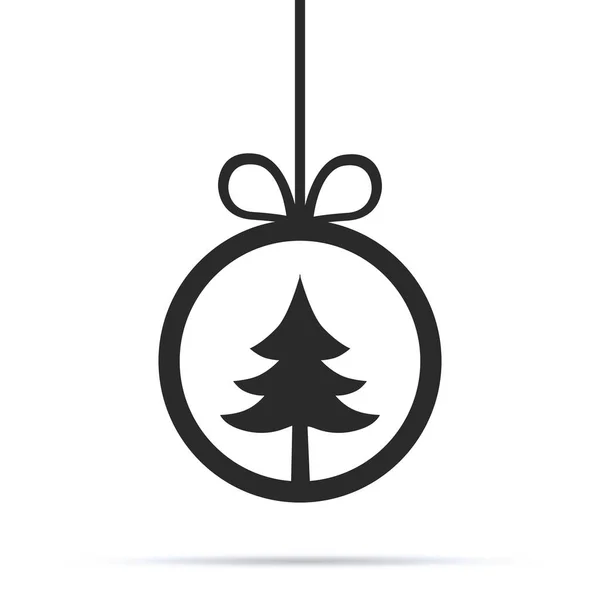 Ilustração vetorial de um esboço saudação cartão de Natal e decoração — Vetor de Stock
