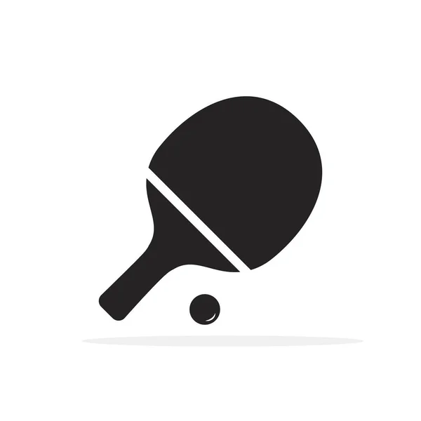 Black racket for table tennis. Icon.Vector illustration. isolated on a white background. — Stock Vector