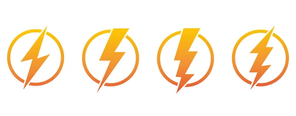 Install Lightning Lightning Bolt Isolated White Background Flat Style Vector — Stock Vector