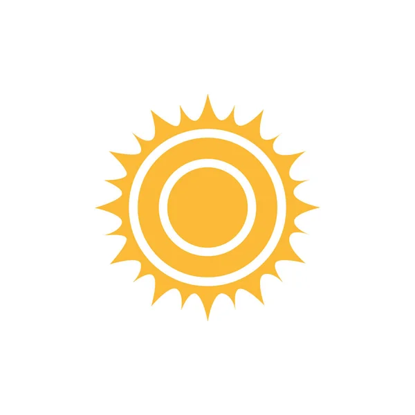 Сонячна Літня Ікона Векторні Ілюстрації Ізольовані Білому Тлі — стоковий вектор