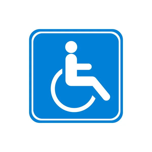 Özürlü Simgesi Tekerlekli Sandalye Engelli Sembolü Beyaz Arka Planda Izole — Stok Vektör