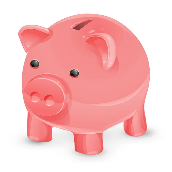 Bancos Piggy Coloridos Para Dinheiro Ilustração Designer Branco — Vetor de Stock