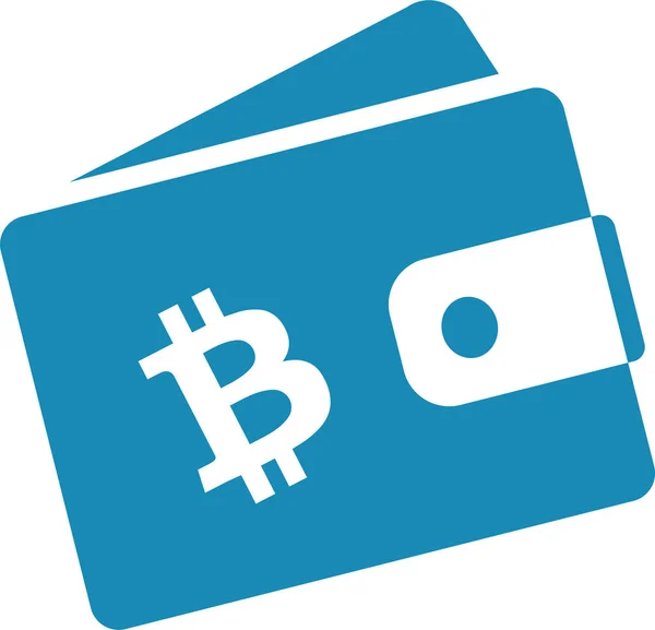 Bitcoin cüzdan sembolü. Para çantası iş sembolleri. Düz vektör illüstrasyon sembolü.