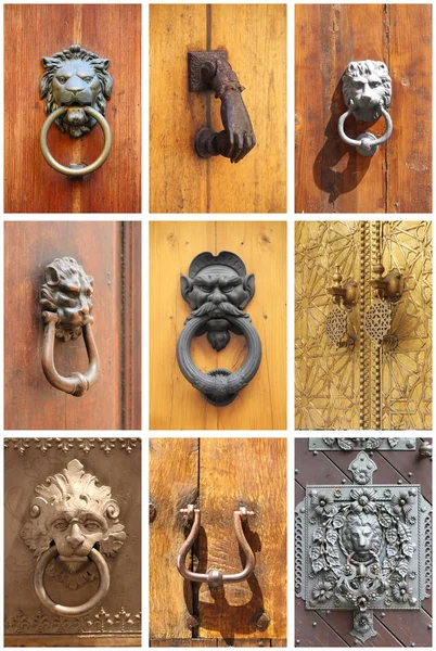 Колаж Дверних Стукачів — стокове фото